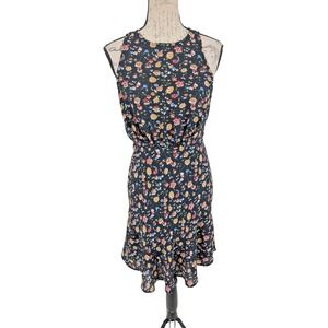 J. Crew MERCANTILE Dress Size 4 Navy Multi Floral Bohemian Dress